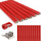 Rybtd 20 Pezzi Matita ottagonale HB 177mm Matite da carpentiere con Temperamatita per uso professionale nella lavorazione del legno (rosso)