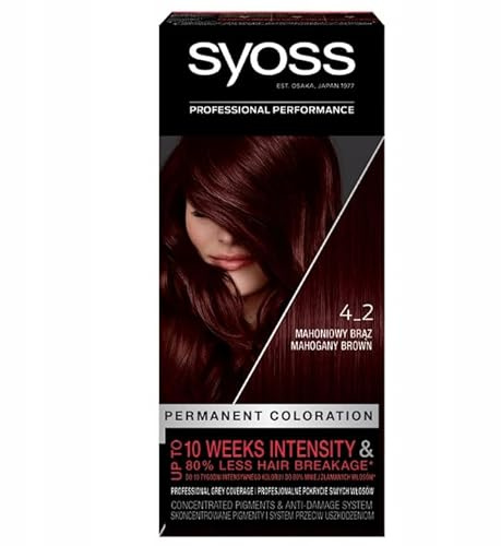 Syoss Permanent Coloration Haarfärbemittel, 4.2 Mahagoni 115 ml