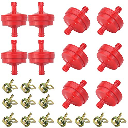 KBNIAN 10 PCS Filtre à Carburant pour Tondeuse à Gazon - Filtre Essence Tondeuse à Gazon - Compatible avec Briggs & Stratton 298090 298090S - 1/4 Ligne de Carburant
