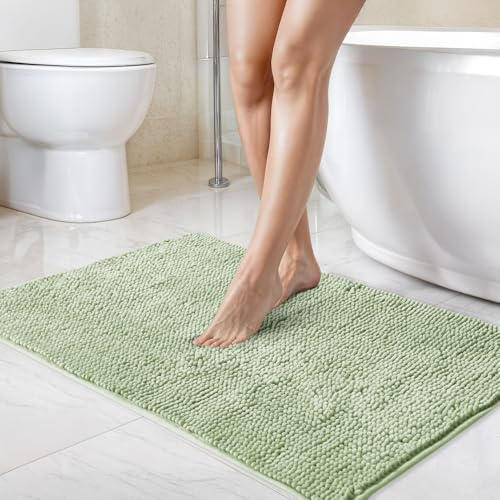 Emma Barclay Tappeto da bagno antiscivolo, morbido al tatto, colore: verde salvia, 45 x 75 cm