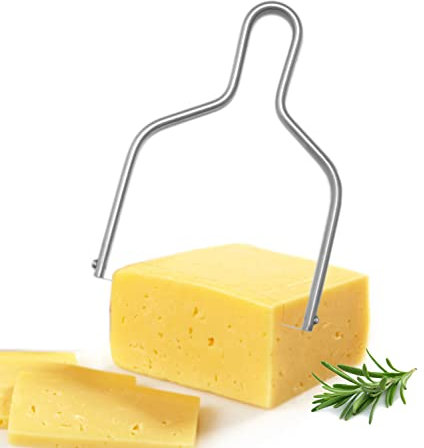 Affettatrice per formaggio e formaggio, in acciaio inox, con filo, per formaggio e burro