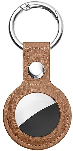 Ainiv 1st Skyddsfodral kompatibel med AirTags, PU-lädernyckelringsfodral, hållare kompatibel med AirTag, Tracker-fodral kompatibel med AirTags