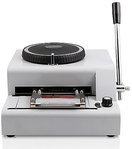 ALSUP Prägemaschine 72 Zeichen Manueller Kartenpräger für die Kartenherstellung PVC und ID VIP Card Embosser Stamping Machine