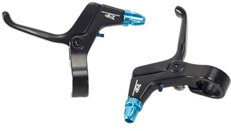 Kinder Bremshebel Kinder Fahrrad Bremshebel Set Lenkerbremsen Handbremshebel Kurzer Griff Kinder Bremshebel, Schwarz Blau