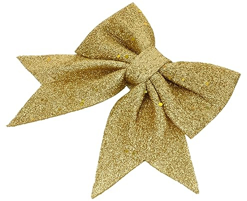 ULTECHNOVO Weihnachtsbaumbogen Gold Staub Schleife Selbstgemacht Dekoration 30x35cm Wiederverwendbar Für Weihnachtsbaum Festtagsdeko