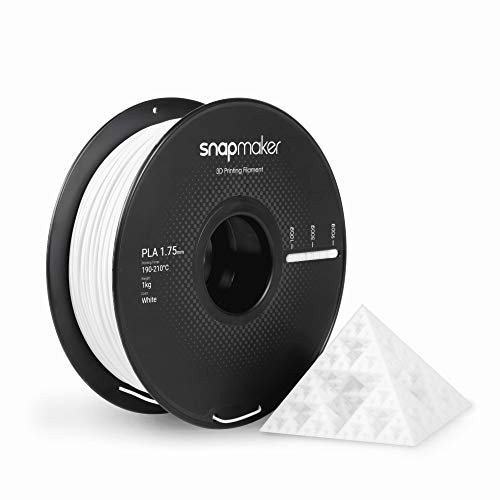 Snapmaker PLA 3D-Drucker Filament 1,75 mm, 1 kg Spule (2,2 lbs) - Maßhaltigkeit +/- 0,03 mm, passend für die meisten FDM-Drucker (weiß)