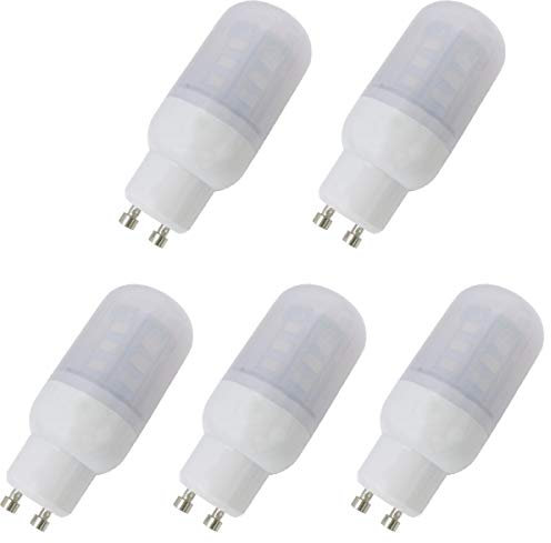 Aoxdi 5 Stück GU10 LED Lampen 4W, Kaltweiß, 5730 SMD 24 LED Mais Leuchtmittel Energiesparende 360 Grad, AC220-240V