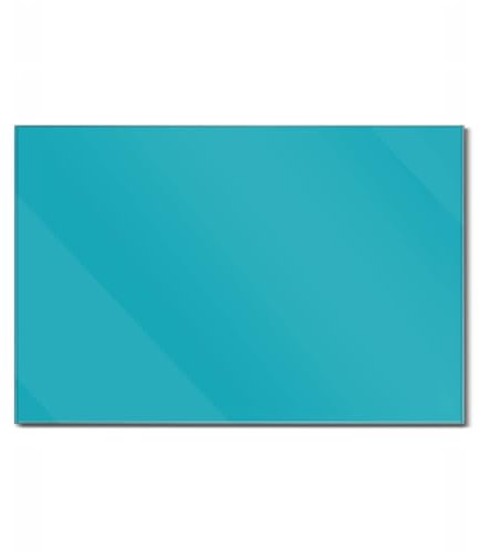 banjado Glas Magnettafel (120 x 80cm) - Magnetwand Glas - Magnetpinnwand als Memoboard - Pinnwand Magnettafel Küche, Büro, Kinderzimmer - Türkis