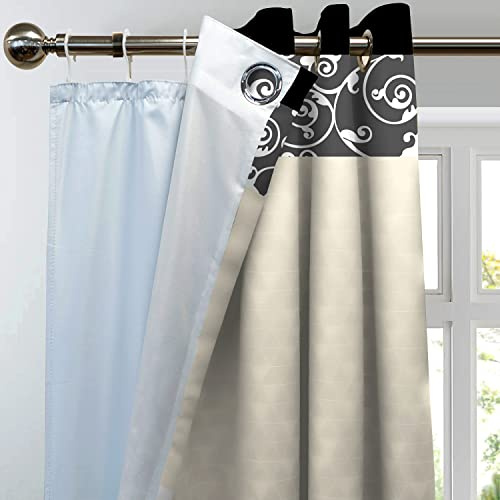 rejuvopedic Eyelet SRC Blackout Thermal Curtain Lining Readymade To Fit Eyelet Curtains Curtains 90 width x 90 drop, Choice Of 9 Sizes