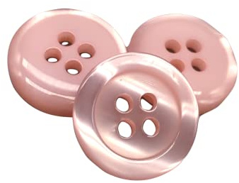 BOTIBOTON – 50 Knöpfe in Perlmuttoptik – 5 Größen zum Annähen – 11 Farben zur Auswahl – Hemden, Mäntel, Jacken und babyknöpfe, kinderknöpfe - Hergestellt aus Spanien (perlmutt Rosa, 15 mm)