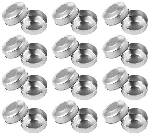 EXCEART 200 Pcs Aluminum Candle Candle Tins Candle Wax Containers Candle Light Candle Cup Case Tealight Candles Tea Light Containers Tea Holder Tea Lights Bulk Tin Can Travel