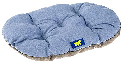 Ferplast Panier Chat, Coussin pour Chiens de trés Petite Taille, Tapis pour Chiot et Chaton, Lavable, en Coton avec Rembourrage Doux, 43 x 30 cm. Bleu Ciel
