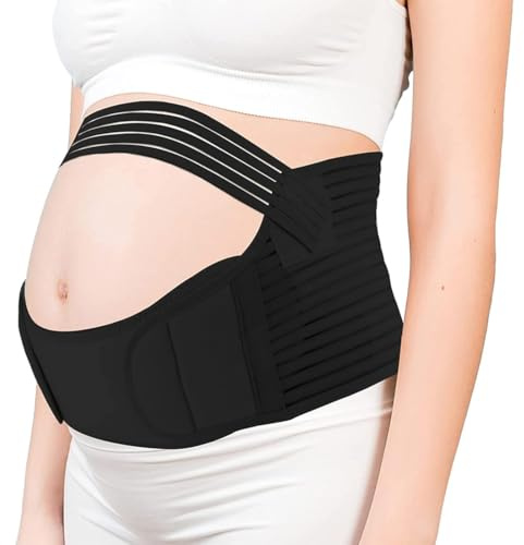 CATOR Cinturon Embarazada Premama de Faja Embarazada Cinturón Embarazada Homologado, Alivia El Dolor De Espalda Pelvis Cadera Durante El Embarazo También Como Cinturón Postparto Talla Única, Negro