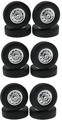 Uikdjgu 12Pcs Tire Tyre for D12 Mini 1/16 RC Drift Truck Car Spare Parts Accessories