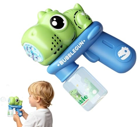 Bubbelstavsmaskin | Elektrisk lysande skummaskin,Handhållen läcksäker dinosauriedesignad bubbelmaskinstav | för Åldrar 3-8 Pojkar Flickor Utomhus Kväll Fest Födelsedag Pool