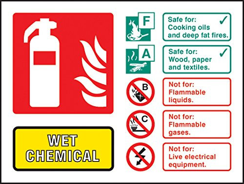 Fire Signs - Wet chemical extinguisher identification - Rigid Plastic
