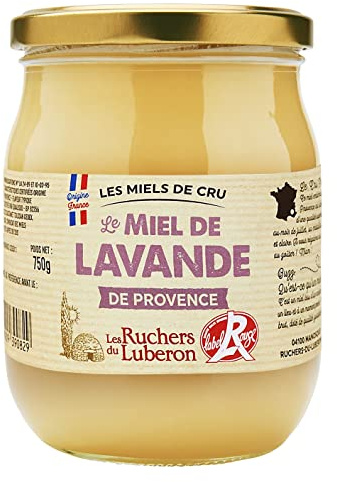 Les Ruchers du Luberon - Miel Lavande IGP/Label Rouge 750 g - Miel de Cru Francais - Naturel - Non Filtré - Naturellement Cristallisé