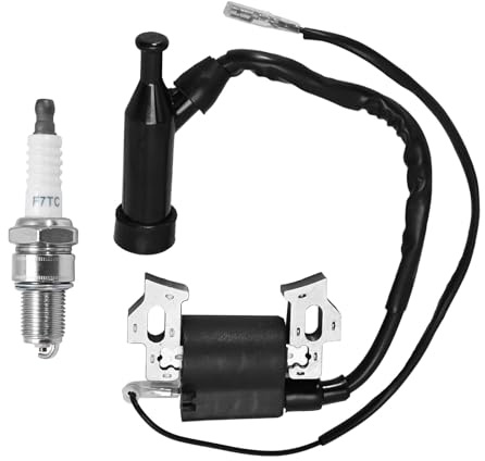 Hoypeyfiy Ignition Coil with Spark Plug for Gx110 Gx120 Gx140 Gx160 Gx200 5.5hp 6.5hp Engine Generator Rototiller 4589693/7988801 30500-ZE1-033 30500-ZE1-063 440-105