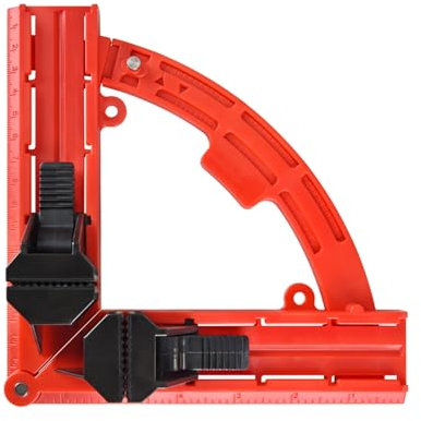 NS Juvyig Right Angle Clamp, Multi Angles Movable Corner Clamps, 30-90 Degrees Adjustable Clamps for Woodworking (Plastic-Red)