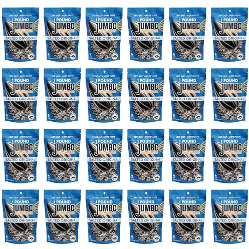 JUMBO SUNFLOWER SEEDS, Original, 16-Ounce (1 Pound (Pack of 24))