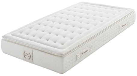 Moonia | King Premier Spring-madrass | Pockfjädrar | Hög andningsförmåga | Komfortsystem i flera zoner | 90 x 190 cm