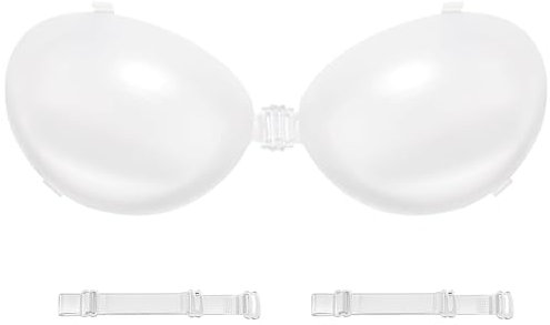 Nimiah Silicone Clear Adhesive Bra - Push up Invisible Sticky Boobsfor Women for Backless Dress Top for A Cup