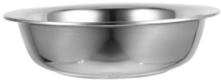 SHINEOFI lavabo de acero inoxidable tazón inoxidable recipiente de acero inoxidable cuencos de tazón de fuente de metal tazones de metal Silver