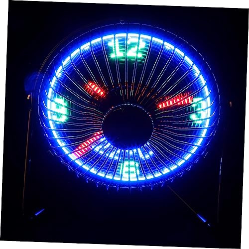 UKCOCO Ventilateur USB Mini avec Horloge LED et Affichage de Température Ventilateur Portable avec Message Intégré pour Bureau Maison et Voyage