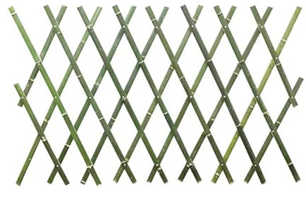 Clôture extensible en bambou pour plantes grimpantes, jardin, accordéon, clôture sans creusement, parfaite pour la maison et le jardin (40 x 200 cm)