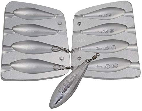 Molde de torpedo 100-120-140-160 g, para plomo de pesca