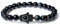 COAI Hand of Hamsa Bracelet Black Obsidian Stone Bracelet for Men Women
