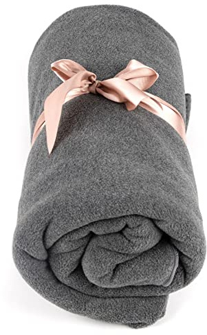 Myga RY1330 - Fleece Blanket, Mutlifunctional Yoga Studio Prop Cushion and Blanket for Meditation and Yoga Practice - Relaxing Soft Cosy Blanket, Grey
