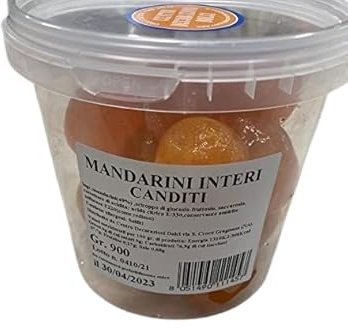 Clementine intere candire mandarini gr. 900 Ambrosio frutta candita di qualità Centro Decorazioni Dolci
