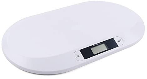 Báscula digital para bebés recién nacidos, báscula digital para bebés, con pantalla LCD, función de tara, alta precisión de lectura, control de peso desde el nacimiento, hasta 20 kg, con toalla y
