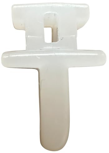 rewagi 100 feltrini girevoli – Ganci per tende a incastro/gancio pieghevole PIR – bianco, nero per binari per tende, listello per tenda, scanalatura 5,8 – 6,3 mm (bianco)