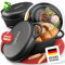 BBQ BEN Gusseisen Bräter [34cm] mit Deckel - Punktgenau gegrillte, knusprige Gerichte - Dutch Oven Set, Gusseisentopf, Cast Iron Pots & Pans, Römertopf, Schmortopf, Induktion, Gasgrill, Grill & Ofen