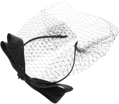BESTYASH Retro Fascinator Mit Schleier Und Schleife Für Haarschmuck-accessoire Für Hochzeiten Bälle Teepartys Und Trauerfeiern Schwarze Kopfbedeckung Mit Atmungsaktivem Netzstoff