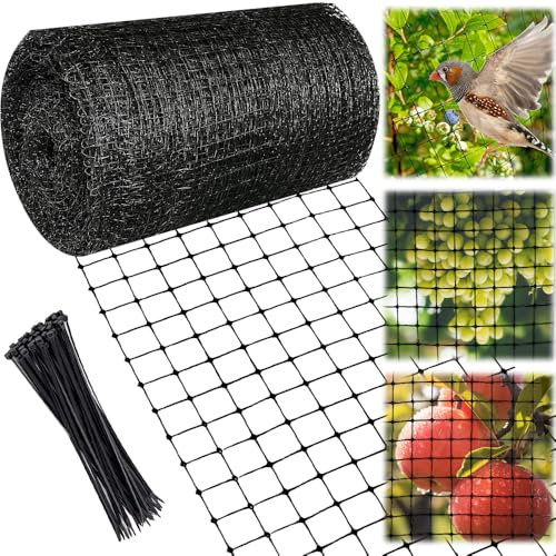 Mineup Garden Netting 2.1x30m (7 x 100FT) With 50x Cable Ties - Heavy Duty Large Pond Net for Protecting Vegetables, Plants and Fruit