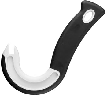 Bojueshaw 1 apriscatole ad anello a forma di J, aiuto da cucina per anziani mani deboli, adatto per lattine, bibite, birra, lattine, cibo per gatti