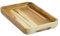 Erreke Bandejas para Servir Comida, Bandeja Madera, Madera de Teca Natural, Rectangular Grande y Resistente, Apto Carnes, Pollo y Pescados, Barbacoa, 39.5x26x5 cm