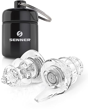 Bouchons d'oreilles de protection d'oreille Senner PartyPro avec étui en aluminium, idéal pour les fêtes, concerts, facile à transporter pour une excellente réduction du bruit