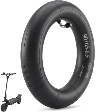 VOLOHAS 90/65-6.5 Tubo Interior Reforzado con Válvula en ángulo de 90° para Neumático Inflable de 11'' para Patinete Eléctrico Zero 11X/Speedual Plus/Dualtron Ultra/Kaabo Ruedas de Repuesto (1 Pieza)