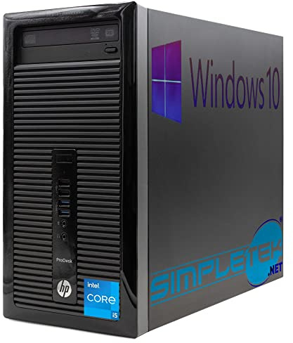 HP PC Tower 400 G1 Core i5 Windows 11 Pro 16GB RAM SSD 480GB | Interfaz serie RS232 DVI-D DVD-RW (reacondicionado)