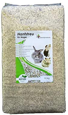 Hanfeinstreu extra fein 180 Liter ( EUR 0,16/Liter), Einstreu aus 100 % Hanf geeignet als Käfig Bodenbedeckung für Kaninchen, Meerschweinchen, Hamster, Ratten, Nagetiere, Schlangen, Reptilien, Pferde