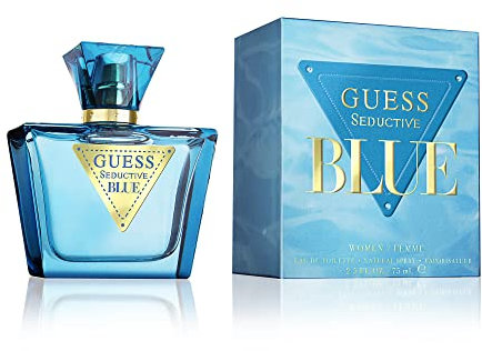 GUESS Seductive Blue, Eau de Toilette para Mujer, Colonia Floral y Afrutada, Fragancia Fresca y Adictiva, Larga Duración, 75 ml