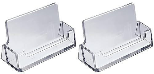 Taymar® Visitenkartenhalter im Querformat, DIN A8 (95×52mm), Transparent (Packung mit 2)