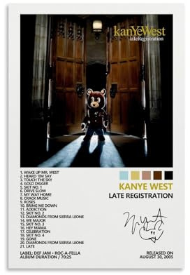 TEEZO Kanye West Poster mit später Registrierung, Musikalbum, Cover, Poster für Zimmer, ästhetische Leinwand, Wandkunst, Schlafzimmerdekoration, 20 x 30 cm
