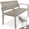 KESSER® Panca da giardino in polyrattan, resistente alle intemperie, resistente ai raggi UV e portata fino a 320 kg, 125 x 62 x 90 cm, per 2 persone, colore: crema
