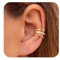 Calkkrer Ohrringe für Frauen ohne Stecker, 14-Karat Gold Knorpel Ohrclip, Silber Kubischer Zirkon Funkel Ohrclips für Frauen, Allergenfreie Ring Ohrringe.