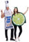 EraSpooky Vodka Bottle and Lime Couple's Tunic Costume Funny Halloween Adult Food Party Outfits Unisex